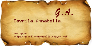 Gavrila Annabella névjegykártya